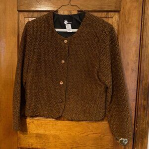 Rust Boucle Jacket - Perfect for Fall/Winter! (L)